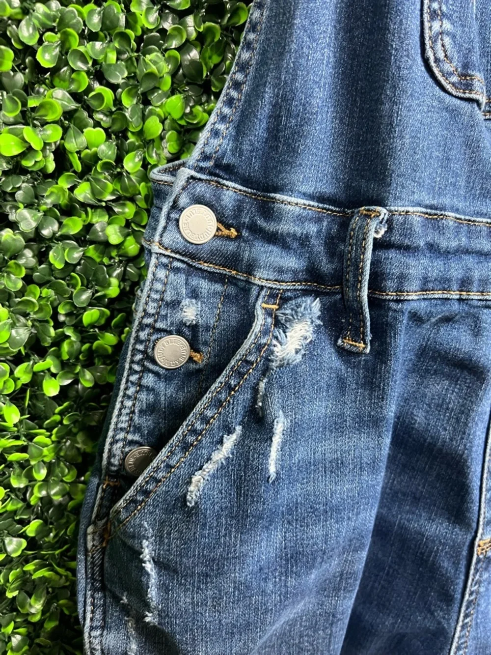 JUST BLUE | Denim Short Overalls